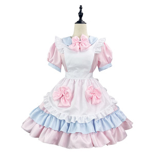Japanese Maid Lolita Dress Pink Sweetheart Cafe Cosplay Costume Anime Role Play Uniform Set Spring 2023 - Product Image 5
