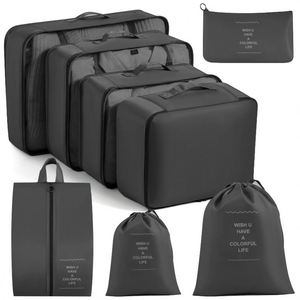 6 PCS Travel <b>Storage</b> Bag Set for Clothes Tidy Organizer <b>Suitcase</b> Pouch Travel Organizer Bag Case Shoes Packing Cube Bag - Product Image 3