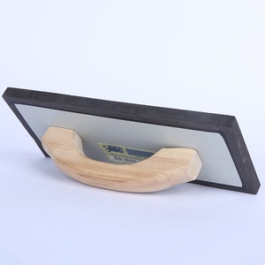Double panneau de boue en plastique de qualité industrielle, manche en bois, source de caoutchouc carrée, mousse EVA, mastic, truelle carrée, plâtrage - Product Image 2