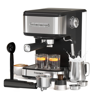 Cafetera <span class=keywords><strong>Espresso</strong></span> Eléctrica Semiautomática Comercial 01E, Bomba de 20 Bares de Presión, Bajo Ruido, Cafetera de Cápsulas de Plástico, para Hogar y Hoteles - Product Image 1