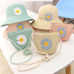 القبعات القشة الطبيعية بالجملة شعار مخصص الصيف للأطفال الإناث الشاطئ - Product Image 2