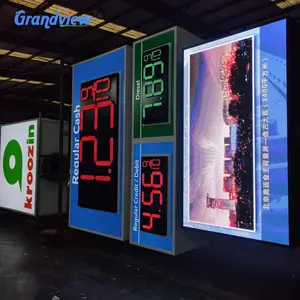 Außen wasserdicht p2.5 p3 p4 p5 p6 led-werbebildschirm großer stand digitale werbetafel led-display mit pylon schild