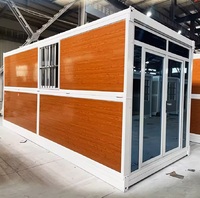 Maison conteneur portable de 20 pieds, maison modulaire préfabriquée, petit bureau, maison pliable et extensible