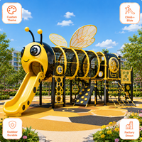 Parc d'aventure sur le thème des abeilles géantes personnalisé |   Complexe d'exploration naturelle et de filet d'escalade pour fermes écologiques et jardins d'enfants