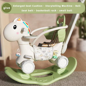 Bambini cavalli <span class=keywords><strong>a</strong></span> <span class=keywords><strong>dondolo</strong></span>, passeggini, ciclismo, sicurezza con guardrail, giocattoli regalo di compleanno - Product Image 3