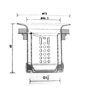 <span class=keywords><strong>TALEA</strong></span> 2 1/2 "panier d'évier de cuisine passoire sortie de vidange série d'hôtellerie topmount évier hôtel bar préparation évier assemblage drain - Product Image 4