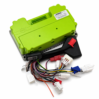 QSMOTOR 12 V4 1500W 30H con Controlador Fardriver ND72200 y Pantalla LCD DKD, Kit Completo de Cableado y Interruptor de Aceleración