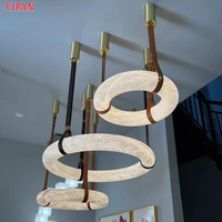 Lampes suspendues en verre de style nordique pour restaurant, salon, chambre à coucher, installation facile, lustre LED