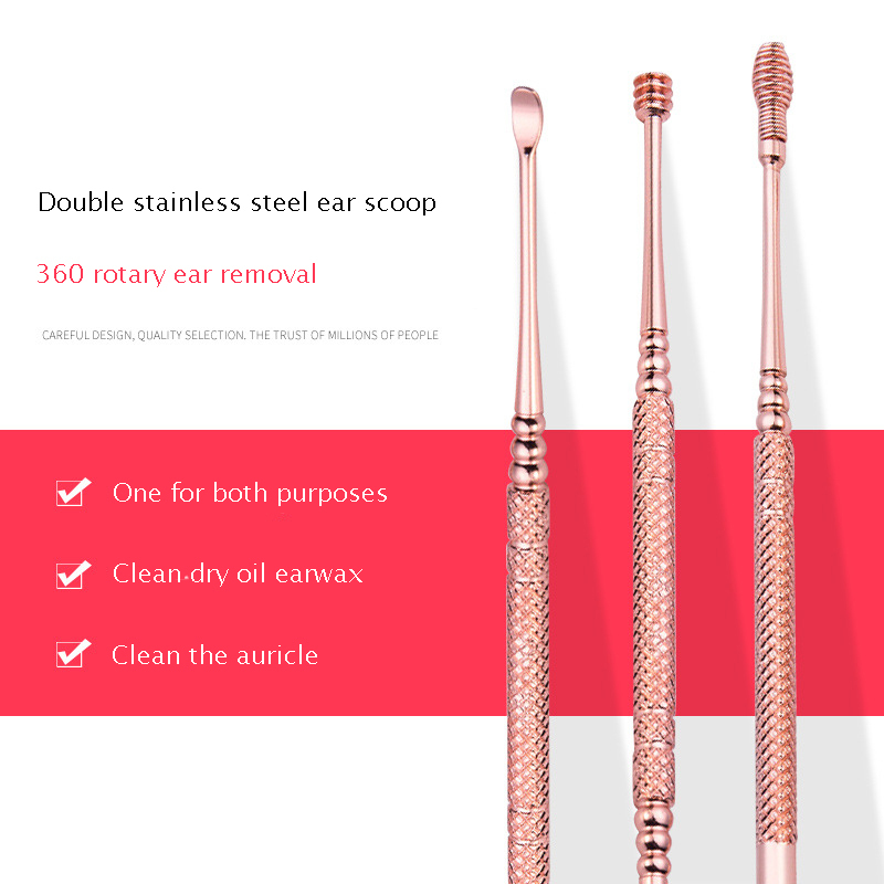Ear Wax Removal Tool Kit – 7-Piece Spiral Spoon & Q-Grip Cleaner Set, Reusable & Painless