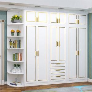 Nhật Bản phong cách đơn giản đôi cửa trượt tự động nâng móc áo phòng ngủ tủ quần áo trượt theo dõi thiết kế - Product Image 1