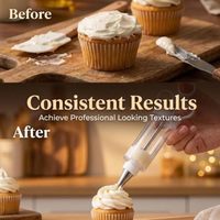 Pistolet à crème, distributeur de glaçage, ensemble de buses en acier inoxydable, seringue à glaçage à corps transparent pour la décoration de cupcakes et de gâteaux, fournitures de pâtisserie