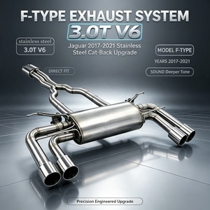 Silenziatore con Valvola Elettronica in Acciaio Inox 304 per Tubi di Scarico Catback per Jaguar F-TYPE 3.0T 2017-2021, Libera il Ruggito della Competizione - Product Image 1