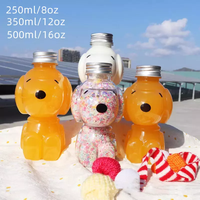Gobelets à boba réutilisables Kawaii avec couvercles et pailles, bouteilles à bubble tea animaux 500 ml, ours en peluche mignon, briques Lego, récipient à boisson unique