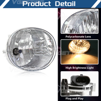 Double pare-chocs avant lampe de brouillard halogène DRL lumières de conduite de jour Toyota RAV4 2004 2005 9006 Ampoule jaune