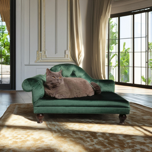 Luxurious Indoor Velvet Pet <b>Bed</b> Modern Solid Wood Design <b>Dog</b> <b>Sofa</b> Couch Comfortable with Stylish Animal Pattern <b>for</b> Cats - Product Image 3