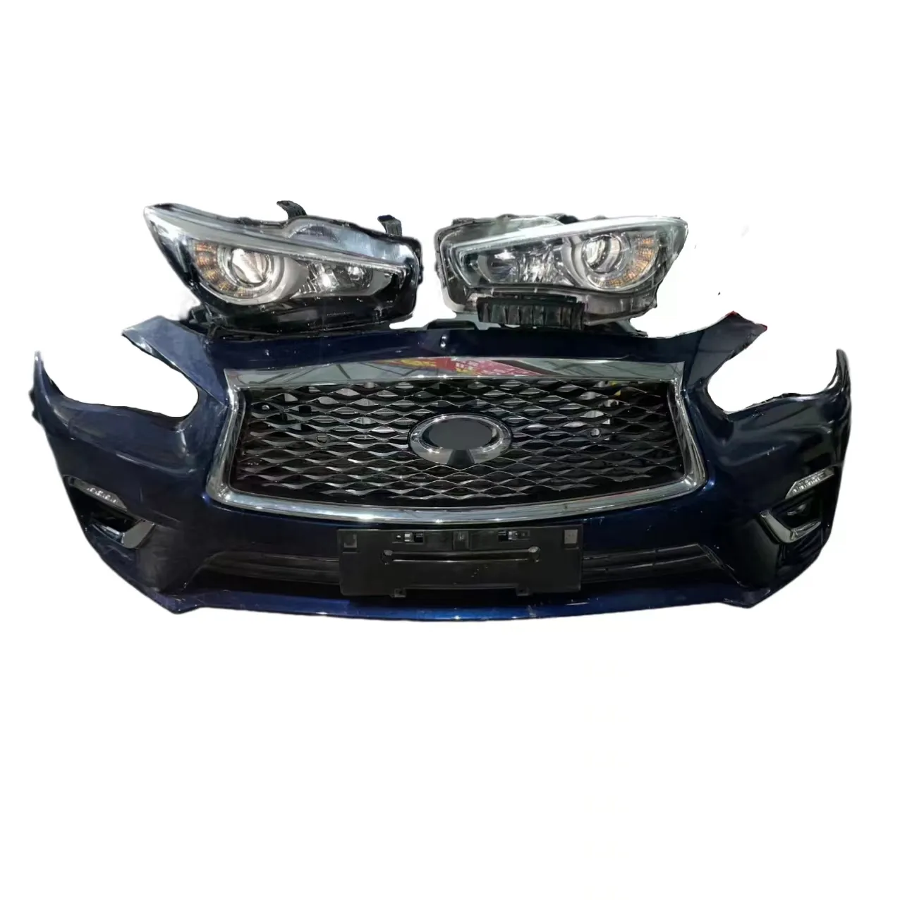 Customization Auto parts Front Bumper Assembly for Infinity Q50 2015-2022 LED Headlight Grill Fog light Car accessories