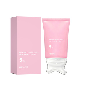 Crema de Cuello con Colágeno PDRN y Gua Sha 90g con Masajeador, Crema Reafirmante y Lifting para Piel Flácida, Cuidado para Reducir la Papada y Tensar la Línea de la Mandíbula - Product Image 1
