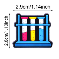 Kreative Chemielabor-Reagenzflaschen-Serie: Gummi-Stopfen-Anhänger, Unisex-Schuhblumen-Schnallen-Dekorationszubehör