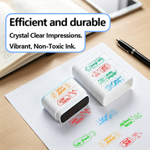 Lot de 6 tampons flash pour enseignants d'arabe, empilables, pré-encrés, tampons de récompense et de louange, en plastique coloré, pour la notation et les commentaires en classe. - Product Image 4