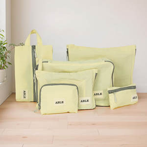 Ensemble organisateur <span class=keywords><strong>de</strong></span> <span class=keywords><strong>voyage</strong></span> en nylon léger <span class=keywords><strong>de</strong></span> grande capacité pochettes <span class=keywords><strong>de</strong></span> rangement multi-tailles avec fermeture à glissière cubes d'emballage pratiques - Product Image 1