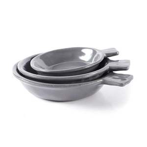 Ensemble de coupelles à sauce soja en céramique avec poignées, rondes, monochromes, à pois, pour hôtel, nourriture, café, thé - Product Image 1