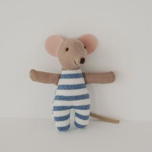 Poupée souris en métal Maileg danoise, style <span class=keywords><strong>conte</strong></span> nordique, écologique, mini poupée de mode en tissu coton et lin, miniature rose et verte - Product Image 2