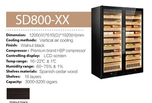 Raching SD800 Cigarros grandes de doble puerta Capacidad Estantes de cedro español Humidores de gabinete de cigarros 3000-3200 Cigarros - Product Image 3