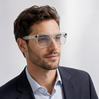Lunettes Intelligentes M65 AI à Monture Transparente, Audio, Appel Bluetooth, Enregistrement, Caméra 1080P