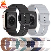 Bracelet en Silicone pour Montre iPhone Série S10 9 8 6 7 5 SE Ultra2 49mm 46mm 42 45mm 44mm 40 41 Correa Bracelet Ceinture IWatch Bandes