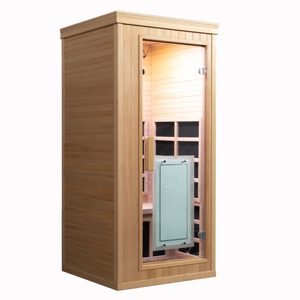 Sauna infrarouge pour une personne SMARTMAK, en bois, lumière rouge, spa à domicile - Product Image 1
