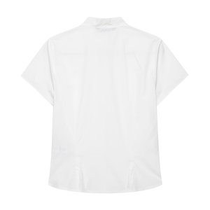 Camisa de Popelina Vintage Personalizada para Mujer con Botones Chinos de Nudo de Rana, Blusa Retro de Manga Corta de Algodón, OEM/ODM por Fábrica China - Product Image 5