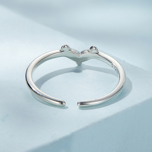 Anello Aperto in Argento Sterling 925 a Forma di <span class=keywords><strong>Volpe</strong></span> per Donna, Gioiello Raffinato per Feste e Matrimoni, SCR868 - Product Image 4