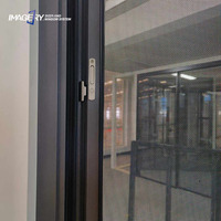 Fenêtre oscillo-battante en aluminium à entretien facile et longue durée de vie, avec verre trempé résistant aux chocs, sécurité accrue, origine Chine