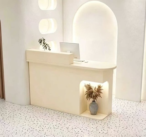 Comptoir de réception minimaliste moderne, petit comptoir de bar, comptoir de magasin tendance pour boutique de vêtements et B - Product Image 2
