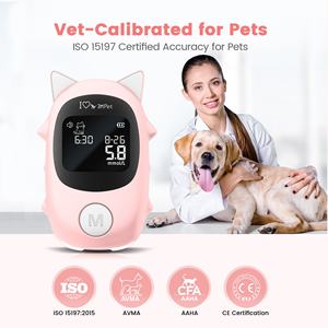 Nouveau glucomètre certifié ISO 15197 calibré par un vétérinaire pour chats et chiens avec arrêt automatique sans débogage - Product Image 3
