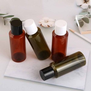 Hot Selling Skin <b>Care</b> Packaging 100ml 120ml <b>Beard</b> Oil Perfume Sloping Shoulder Amberlotion Bottles with Black Lids - Product Image 2