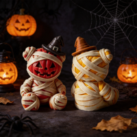 Moule en silicone de qualité alimentaire en forme de citrouille et d'ours pour bougies d'Halloween, artisanat en plâtre, décoration de gâteaux, cadeaux pour fêtes à domicile