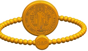 Braccialetti con Medaglia di San Benedetto per Preghiera e Messa, Braccialetti con Medaglia Miracolosa, Giocattoli Religiosi Cattolici in Silicone per Bambini - Product Image 4