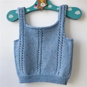 Großhandel Hot Sale Strick 100% Baumwolle Set Pullover Bloomer Sommer Neugeborene Baby Strick pullover