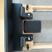 Máquinas Reformer de Estudio para Entrenamiento de Yoga en Casa, Reformer de Pilates de Madera de Roble con Torre y Media Trapecio