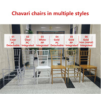 Fauteuil Chiavari Napoléon en Métal Doré 2024 Vendu Direct Usine, Chaise de Mariage Chiavari en Résine Blanche pour Hôtels et Événements