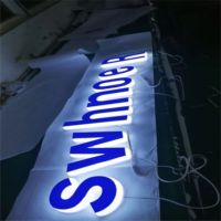 Papan Tanda LED Dual-lit Tahan Lama 3D Custom Huruf Stainless Steel Bercahaya untuk Signage Bisnis, Rumah Sakit, dan Penunjuk Arah
