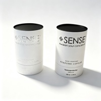 Contenants cosmétiques écologiques personnalisés, tube en papier kraft biodégradable pour l'emballage de flacons d'huile et de parfum