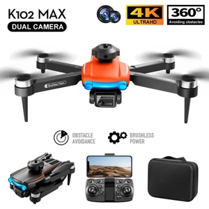Drone K102 Max 2024 avec double caméra, moteur brushless, évitement d'obstacles par flux optique, conception pliable conviviale pour débutants, plastique, 500M - Product Image 4