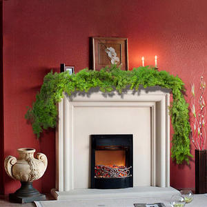 6フィートのリアルタッチシダー＆サイプレスクリスマスガーランド、屋外用季節装飾、冬の家の装飾に最適、本物の松のガーランド - Product Image 6