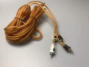 สายสัญญาณเสียง RCA ชายต่อชาย ชุบนิกเกิล 2 เส้น แบบ PVC ด้าน สำหรับติดตั้งลำโพงรถยนต์ ซ่อมแซมระบบเสียงรถยนต์ - Product Image 5