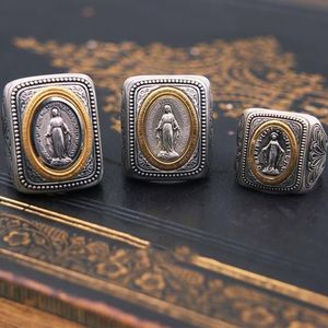 Vintage Thai <b>Silver</b> Plated Faith Holy Card Ancient Coin Open <b>Adjustable</b> <b>Ring</b> Chinese Style Size Adjust Finger Band <b>Ring</b> - Product Image 4