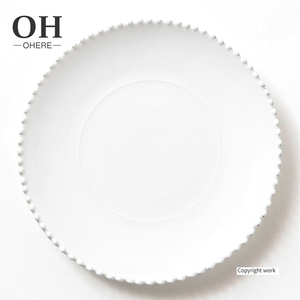 Assiettes en céramique chinoises en céramique, 4 pièces, style classique de mariage blanc, pour Banquet, hôtel, service de vaisselle moderne, - Product Image 3