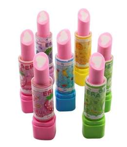 Hot <b>Sale</b> Stationery Novelty Cheap <b>Lipstick</b> Shape 3D Eraser - Product Image 3