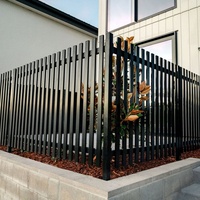 Panel de Cerca de Aluminio con Certificación CE, Barra Plana Vertical, Pantalla de Privacidad, Recubrimiento en Polvo Negro Mate, Tamaño Personalizado